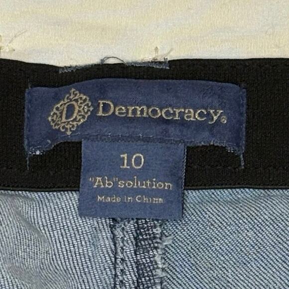 Democracy "Ab"solution Mid Rise Straight Leg Stretch Denim Jeans Women's 10 Blue - Picture 6 of 12